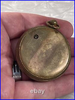 Vintage Antique Early Pocket Barometer & Altimeter Gauge