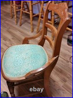 Vintage Antique East Lake Carved Oak Chair Refurb