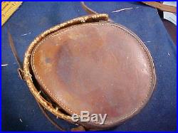 Vintage Antique Surveying Aneroid Compensated Brass Barometer & Leather Case