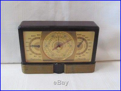 Vintage Art Deco Temperature Humidity Barometer Taylor Instrument