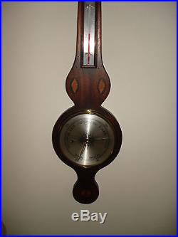 Vintage Banjo Aneroid Barometer and Thermometer