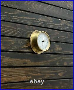 Vintage Barigo Ship Barometer German Weather Instrument Stormy & Fair Change Vintage Barigo Ship Barometer German Weather Instrument Stormy & Fair Change