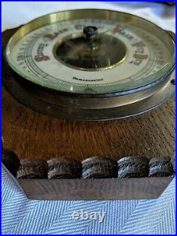 Vintage Barometer Germany, Octagon, Wood and Metal, #28