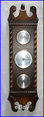 Vintage Barometer Western Germany Oak Wall Hanging Works