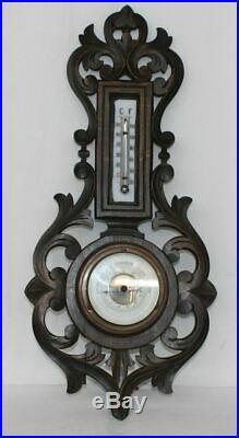 Vintage Black Forest Barometer With Thermometer