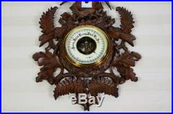 Vintage Black Forest Carved Barometer