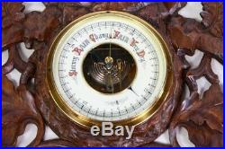Vintage Black Forest Carved Barometer