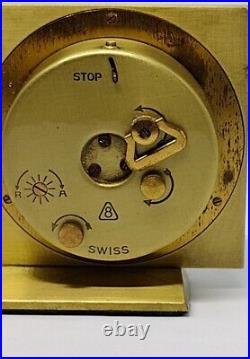 Vintage Brass Barometer And Clock. Swiss made