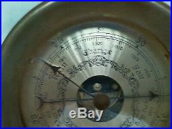 Vintage Brass Maritime Steamship Nautical Ship Precision Barometer