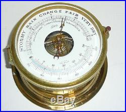 Vintage Brass Schatz Maritime Steamship Nautical Ship Precision Barometer