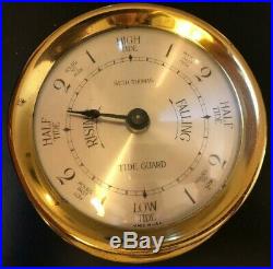 Vintage Brass Seth Thomas Tide Clock Guard Chart