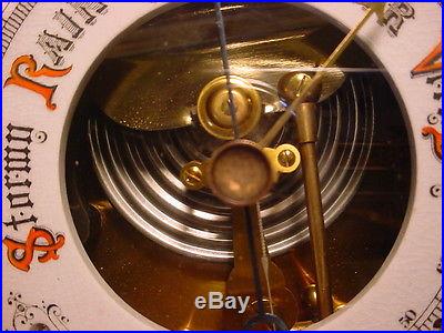 Vintage Brass Short Mason London Barometer w/ Curved Thermometer No Reserve