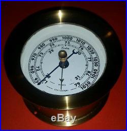 Vintage CHELSEA Boston Ships Bell Barometer Maritime1970s Made in USA