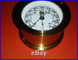 Vintage CHELSEA Boston Ships Bell Barometer Maritime1970s Made in USA