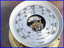 Vintage CHELSEA SHIPSTRIKE BAROMETER 5 1/2 Diameter Brass Case. Estate Find