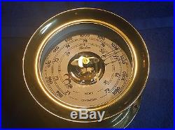 Vintage Chelsea 4 1/2 Barometer in Brass Circa 1992