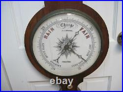 Vintage Circa 1880- J. J. Lockwood- Banjo Style Mahogany Barometer- 40 Inches