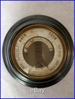 Vintage E. BOURDON & RICHARD'S Wooden Wall Barometer London 1851 & Paris 1849