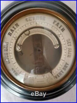 Vintage E. BOURDON & RICHARD'S Wooden Wall Barometer London 1851 & Paris 1849