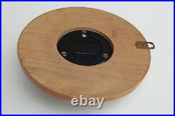 Vintage French Barometer Wood Case In Working Condition Diameter 7.1inch