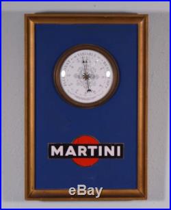 Vintage French Barometer with Italian Martini Advertising (D)