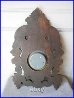 Vintage French wood BLACK FOREST BAROMETER marked MAXANT