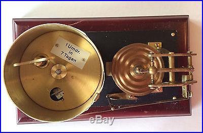 Vintage German Barograph Barometer wind up movement works extra papers