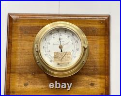 Vintage German Brass Barometer Barigo Baumuster Marine Ship Weather Antique