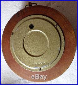 Vintage German Round Barometer with Porcelain Dial