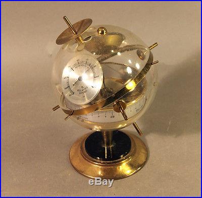Vintage German Sputnik Weather Space Station Satellite Barometer Thermometer