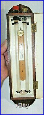 Vintage Glass Siphon Barometer Russell & Sons For Ministry Of Defense Navy Dept