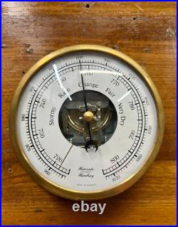 Vintage Hanseatic Hamburg Marine Barometer Tracks Stormy Rain and Fair Condition