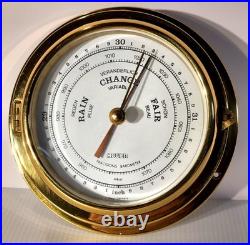 Vintage Huger Nautical Marine Barometer, Brass -7 Made In West Germany 1983