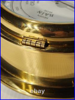 Vintage Huger Nautical Marine Barometer, Brass -7 Made In West Germany 1983