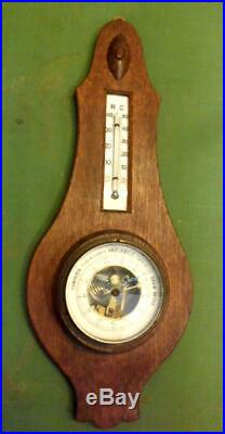 Vintage Italian oak barometer c. 1930 barometro