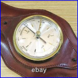 Vintage Leather Case 2 Dial Made In Germany Barometer-yermometer Very Stylish