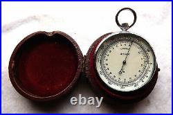 Vintage Lufft Compens Pocket Barometer Altimeter Original Case GERMANY