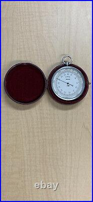 Vintage Lufft No. 62478 Compens Pocket Barometer Altimeter Original Case Germany