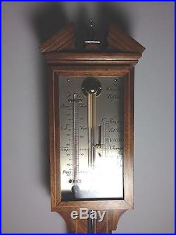 Vintage Mahogany Satinwood Inlayed Yard Stick Barometer Comitti Holborn London