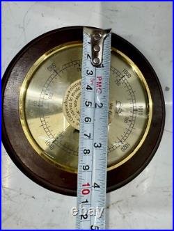 Vintage Marine Atmospheric Pressure Barometer German Nautical Wall Instrument