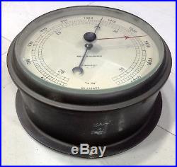 Vintage Marine Brass Barometer Kelvin & Hughes Ltd Made In England