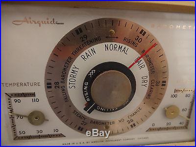 Vintage Mid Century Airguide Barometer Weather Station