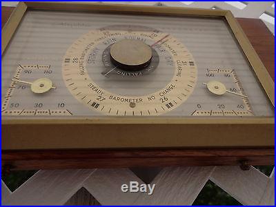 Vintage Mid Century Airguide Barometer Weather Station