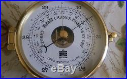 Vintage Millibars Brass weather Barometer made in England