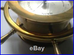 Vintage NOS Seth Thomas Brass Marine Barometer Helmsman Never Installed USA Made