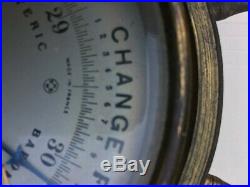 Vintage NPHB HOLOSTERIC BAROMETER & Thermometer Brass Made in France