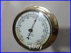 Vintage Nautical Marine Ship Old Brass Barometer (rotterdam) Made In Germany