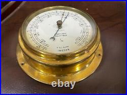 Vintage Old Antique Millibars Inches Observator Rotterdam Barometer