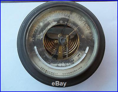 Vintage Paul Naudet Barometer and Fahrenheit Thermometer Made in France