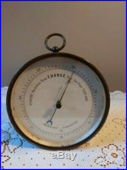 Vintage Paul Naudet Holosteric Barometer Brass